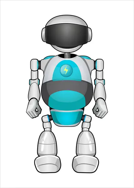 stock vector robot vector icon isolated on white background