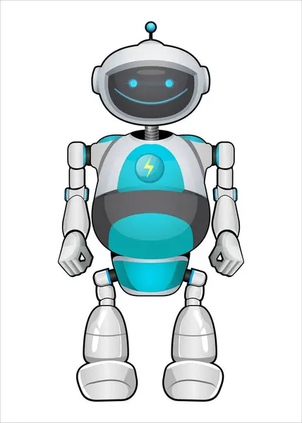 stock vector robot vector icon isolated on white background