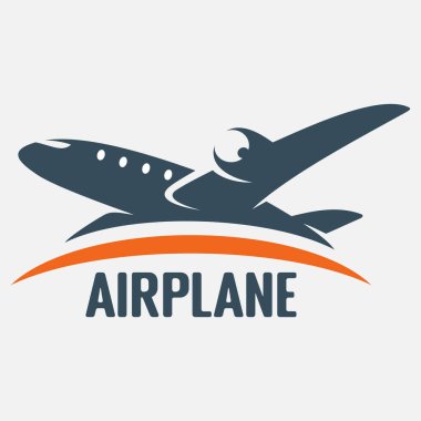 beyaz arkaplanda izole edilmiş airplnane vektör simgesi
