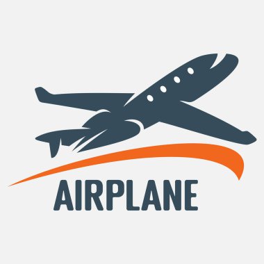 beyaz arkaplanda izole edilmiş airplnane vektör simgesi