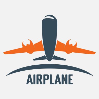beyaz arkaplanda izole edilmiş airplnane vektör simgesi