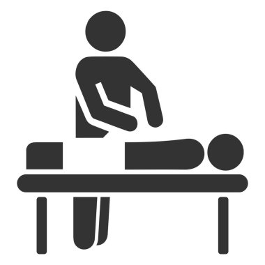 Masaj vektörü simgesi beyaz arkaplanda izole edildi