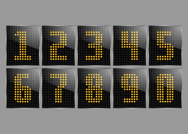 stock vector vector numbers on electronic scoreboard isolated on white background