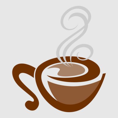 Beyaz arka plan üzerinde izole kahve Kupası vektör simgesi
