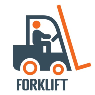 beyaz arkaplanda izole edilmiş forklit vektör simgesi