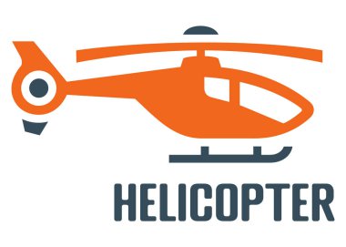 Beyaz arkaplanda helikopter vektör simgesi izole edildi