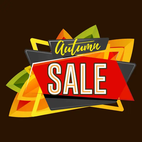 stock vector vector sticker autumn sale isolated on white background