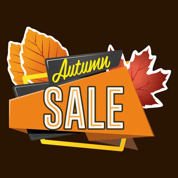 stock vector vector sticker autumn sale isolated on white background