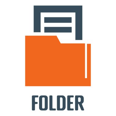 Beyaz arkaplanda izole edilmiş vektör dizini sarı dizin