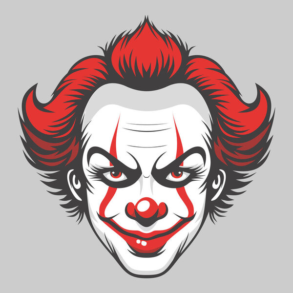 иконка векторного клоуна на белом фоне