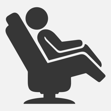 berber sandalye vektör simgesi beyaz arkaplanda izole