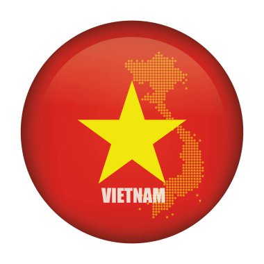 Vietnam bayrağı taşıyan vektör simgesi 
