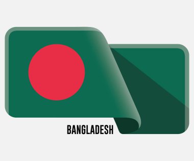 Bangladeş bayrağıyla vektör simgesi