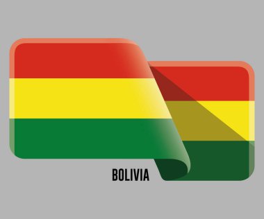Bolivya bayrağıyla vektör simgesi