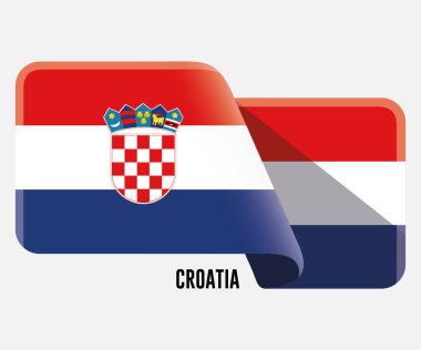 Hırvatistan bayrağı taşıyan vektör simgesi