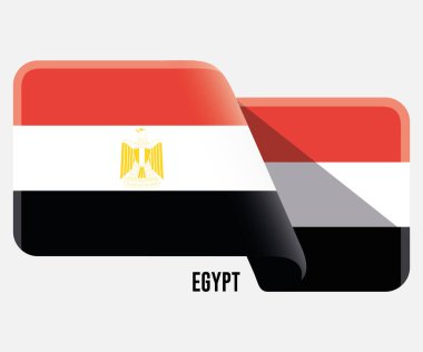 vector icon with flag of Egypt clipart