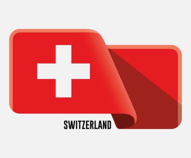 İsviçre bayrağı taşıyan vektör simgesi