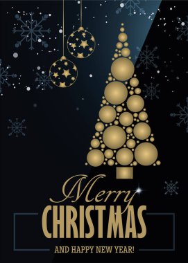 vektör noel yeni yıl tebrik kartı 6