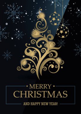 vektör noel yeni yıl tebrik kartı 8