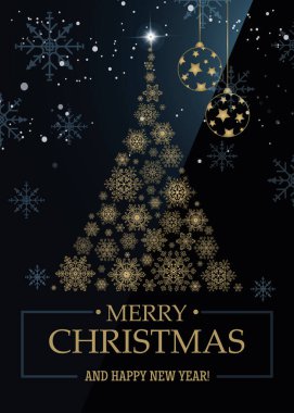 vektör noel yeni yıl tebrik kartı 14