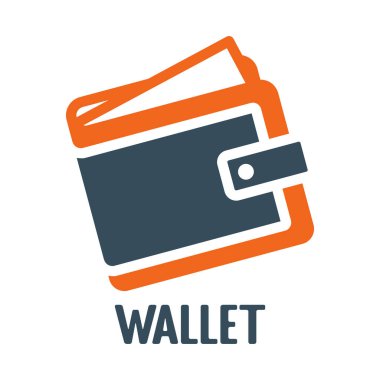 vektör cüzdanı simgesi beyaz arkaplanda izole edildi