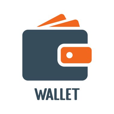 vektör cüzdanı simgesi beyaz arkaplanda izole edildi