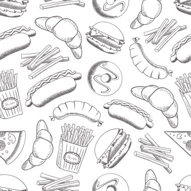 vector gray food background-2 clipart