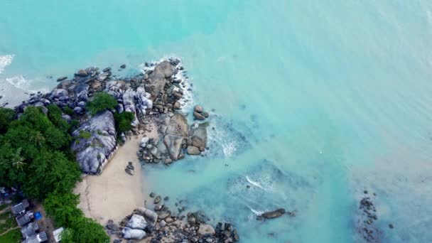 Vedere Aeriană Plajă Insula Indoneziană — Videoclip de stoc