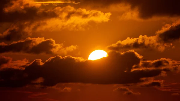 Céu Por Sol Nuvens Verão — Fotografia de Stock