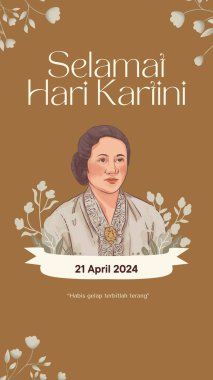 Kadınları Güçlendiren: Kartini Günü Kutlama İllüstrasyonu