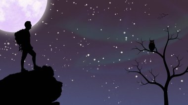 Dev Ay 'a Karşı Yalnız Kâşif' in Silüeti