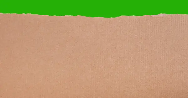 Green screen cardboard texture background. Old vintage brown paper box surface.