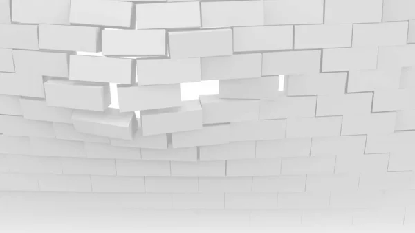 Кубічних Блоків Прямокутник Ілюстрацією Перспективи Рендеринга — стокове фото