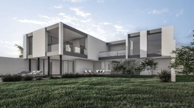 Mimari 3d en küçük ev görüntülemesi