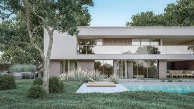 Mimari 3d en küçük ev görüntülemesi