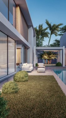 Mimari 3d en küçük ev görüntülemesi