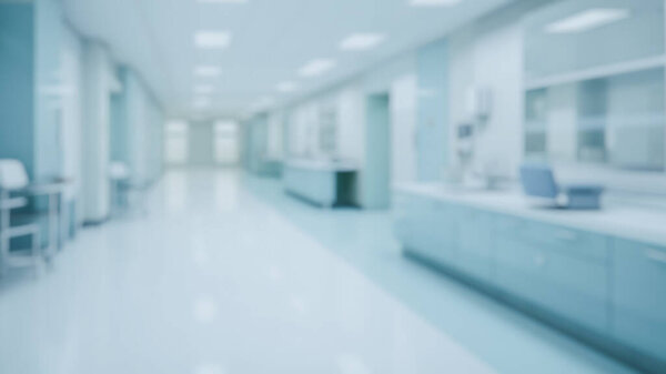 Архитектурное 3D-рендеринг больничной палаты Внутренний фон размыт