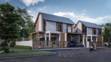 Benzersiz bir mimari tarzı olan modern evler..