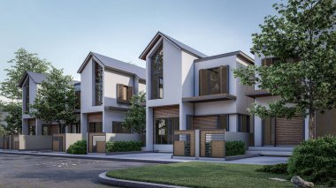 Benzersiz bir mimari tarzı olan modern evler..