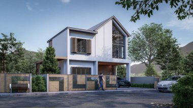 Benzersiz bir mimari tarzı olan modern evler..