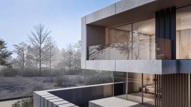 Benzersiz bir mimari tarzı olan modern evler..