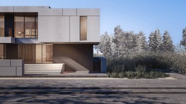 Benzersiz bir mimari tarzı olan modern evler..