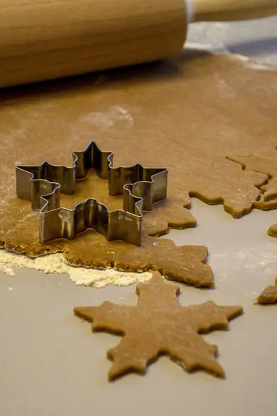Metal mold for cutting out cookies on rolled out dough
