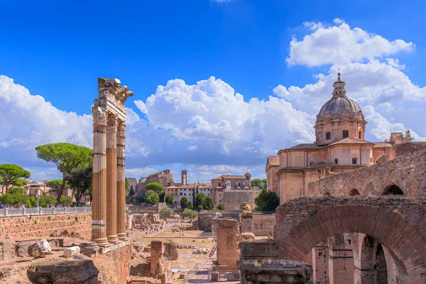 Roma Talya Sezar Forumu Nun Antik Roma Harabeleri — Stok fotoğraf