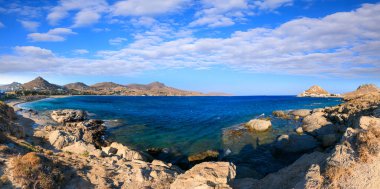 Greece summertime: Kalafati Beach is a beautiful Mykonos beach in the Cyclades islands.