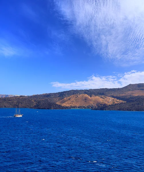Typische Küste Santorinis Mitglied Der Inselgruppe Der Kykladen Griechenland — Stockfoto