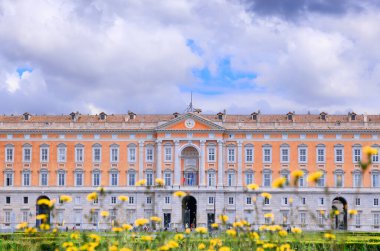 Royal Palace of Caserta in Italy: view of the main facade. clipart