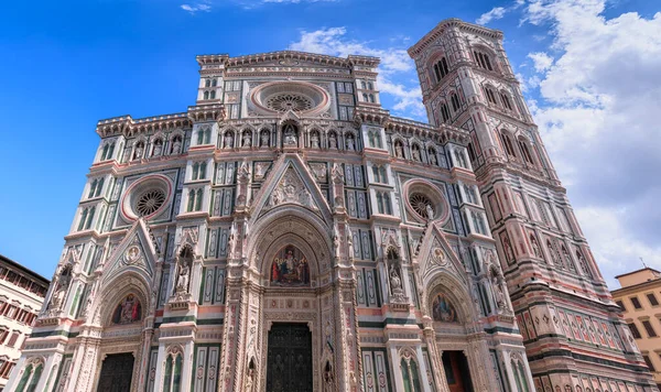 Typowy Widok Florencję Główna Fasada Katedry Santa Maria Del Fiore — Zdjęcie stockowe
