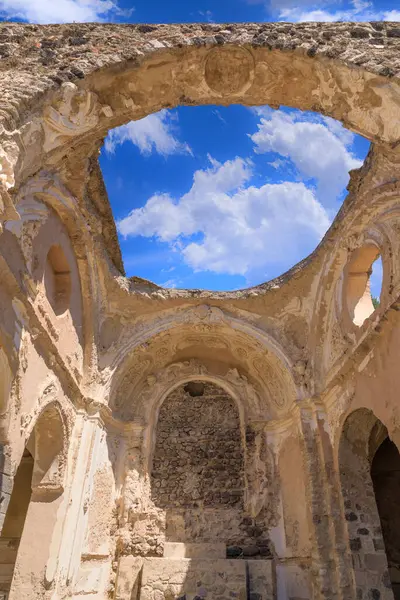 Evocative ruin of Ischia Island on Aragonese Castle in Italy.