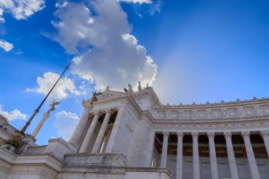 The majestic Altar of the Fatherland (Altare della Patria) in Rome: it is the emblem of Italy in the world, symbol of change, of the Risorgimento and of the Constitution. clipart
